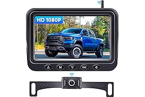 5-Inch Wireless Backup Camera for Trucks - Ultra-Strong Signal HD 1080P Rear...