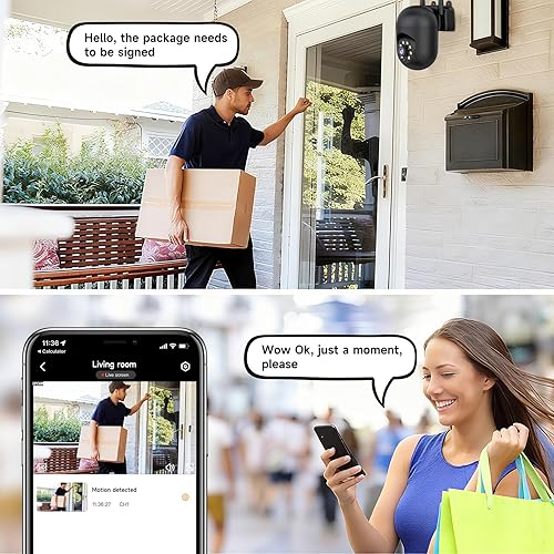 Miniatura 7 de Cámara de seguridad 2K con cable, cámara WiFi para el hogar (2.4G5G), monitor PTZ de 360 para bebémascota con visión nocturna a color, detección de