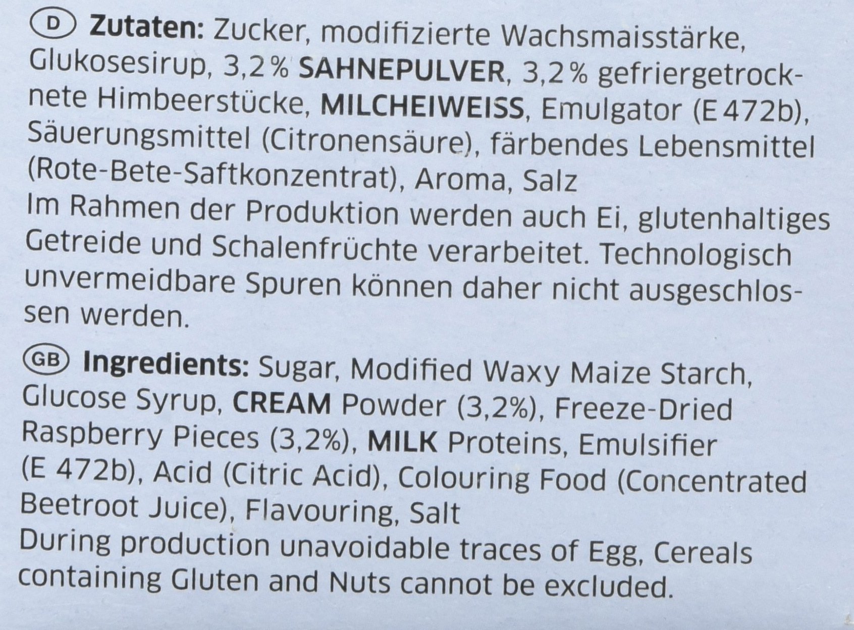 Dr. Oetker Professional Himbeer-Sahne-Creme, Dessertpulver in 1 kg Packung