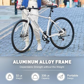 VIRIBUS Hybrid Bikes, 28 inch Mens Hybrid Bicycle