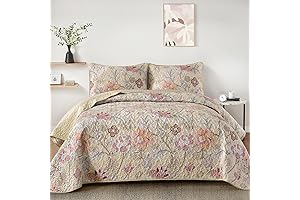 Botanical Floral Quilt Set Queen Size