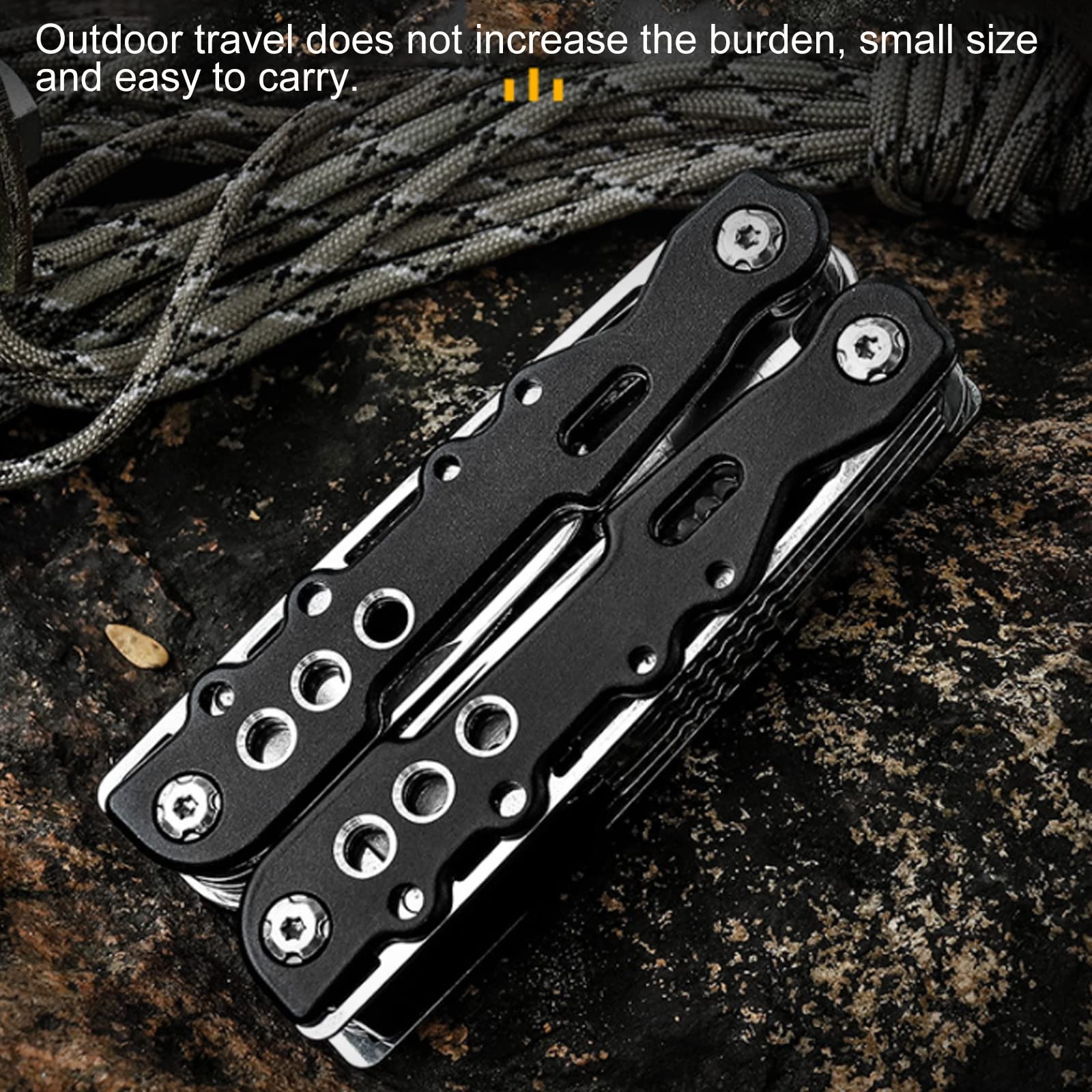 13-En-1 Multitool Couteau Pliant Acier Inoxydable Pince Multifonctions Conçue Outil De Poche Avec Poignée Ergono Pour Extérieur, Survie, Camping, Randonnée, Réparation Simple