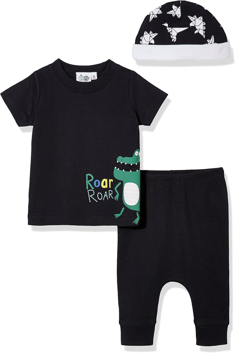 SILLY APPLES Baby Toddler Boys or Girls Outfit 3-Piece T-Shirt, Pant and Hat Set