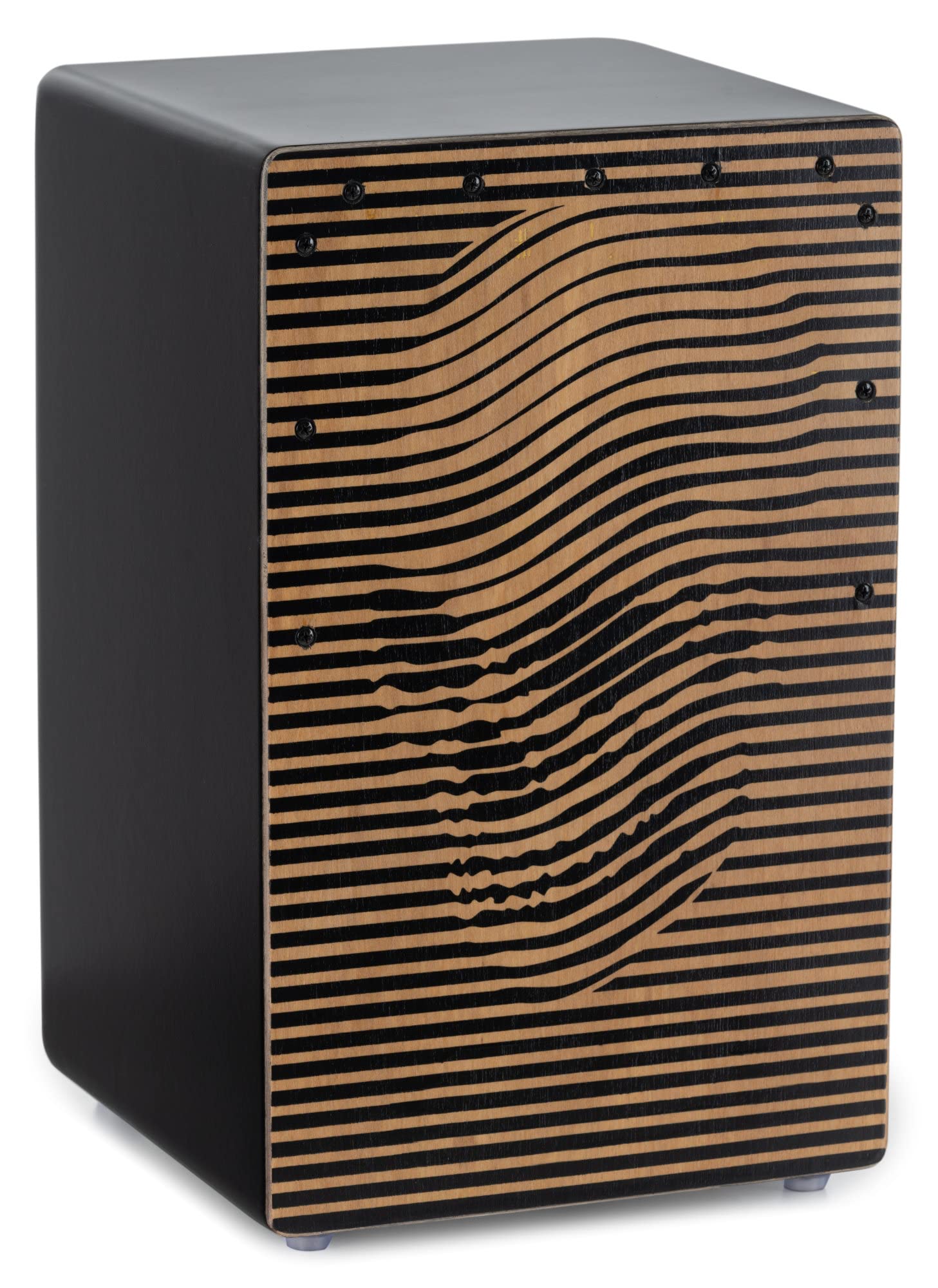 XDrum Design Series Cajon "Skull" Set inkl. Tasche + Schule, 5 cm | Designer-Cajon mit "Skull"-Kunstdruck, Integrierter Bass Port, Korpus: HPL (High Pressure Laminate), Schlagfläche: "Skull"
