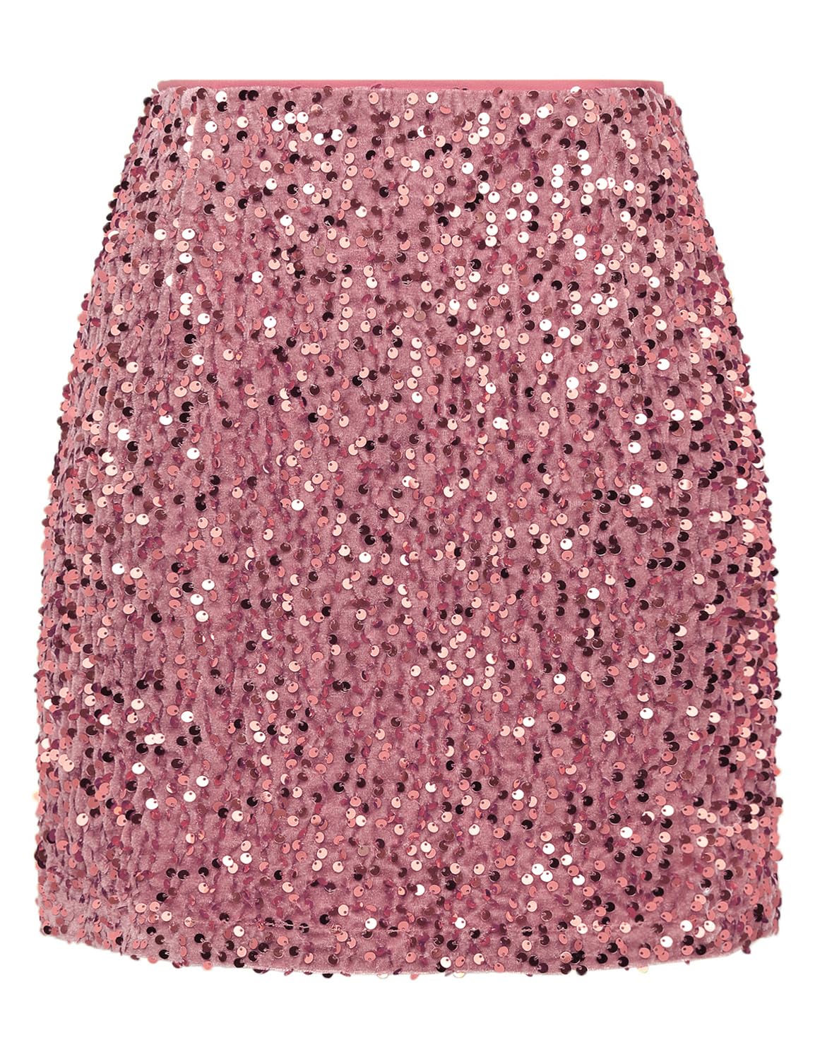 IDEALSANXUN Sequin Skirts for Women Trendy 2023 Sparkly Mini Skirt Pink ...