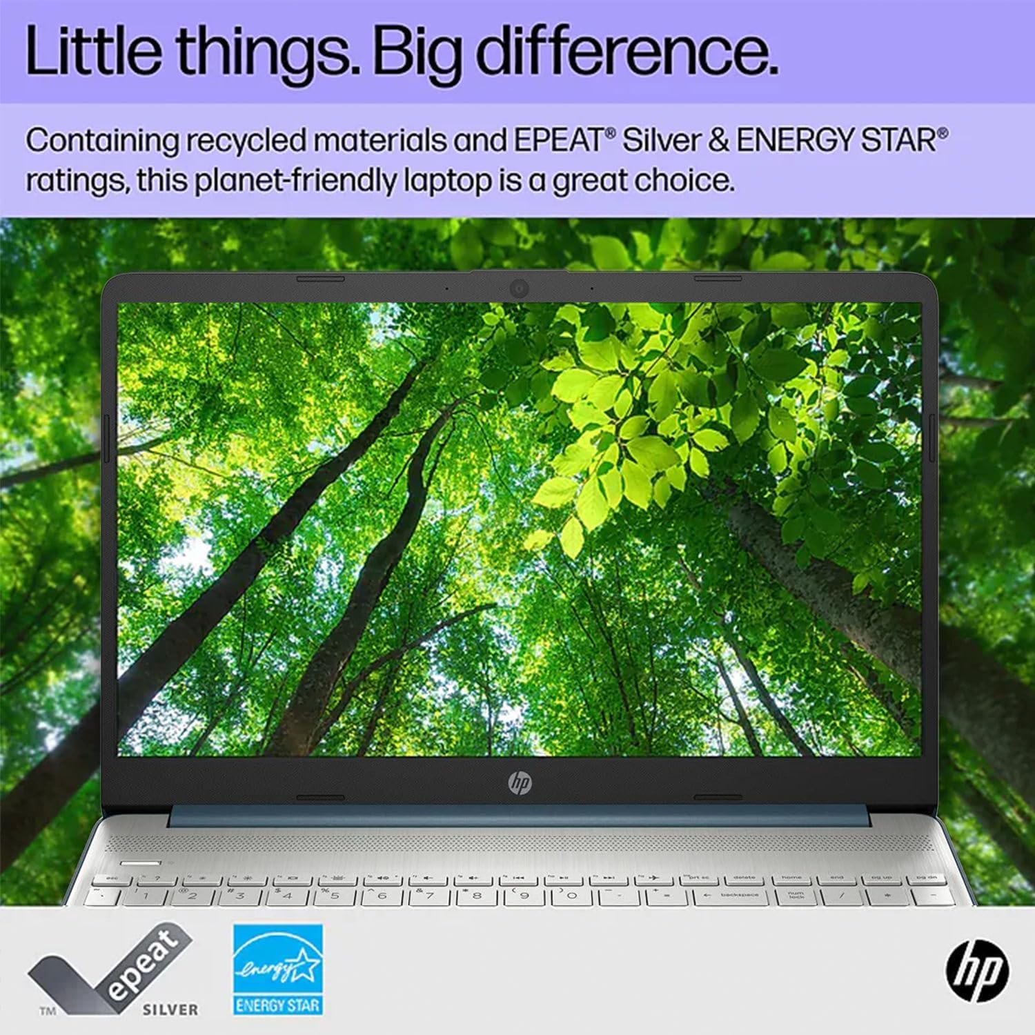 HP 15.6" HD Laptop • Intel 4-Core Processor • 256GB PCIe SSD • Intel Integrated • Fast Charge • 7.5H Battery • SD Card Reader • Wi-Fi 6 • Win 11 • for Multitasking Work & Study