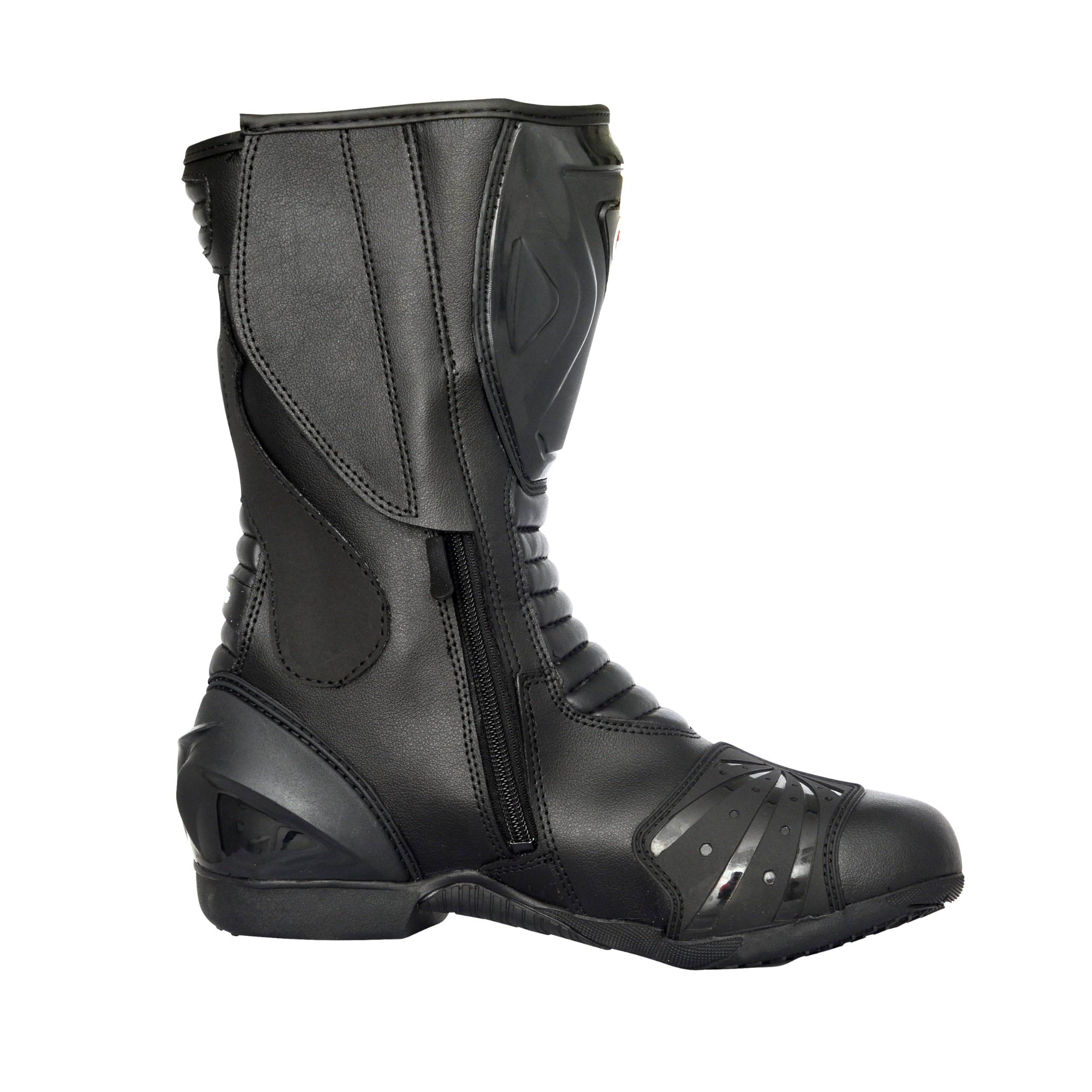 Bohmberg Botas de moto para hombre, deportivas, de piel, estables,protectores reforzados integrados, con protección en los tobillos, ergonómicas, botas moteras, biker, motorista