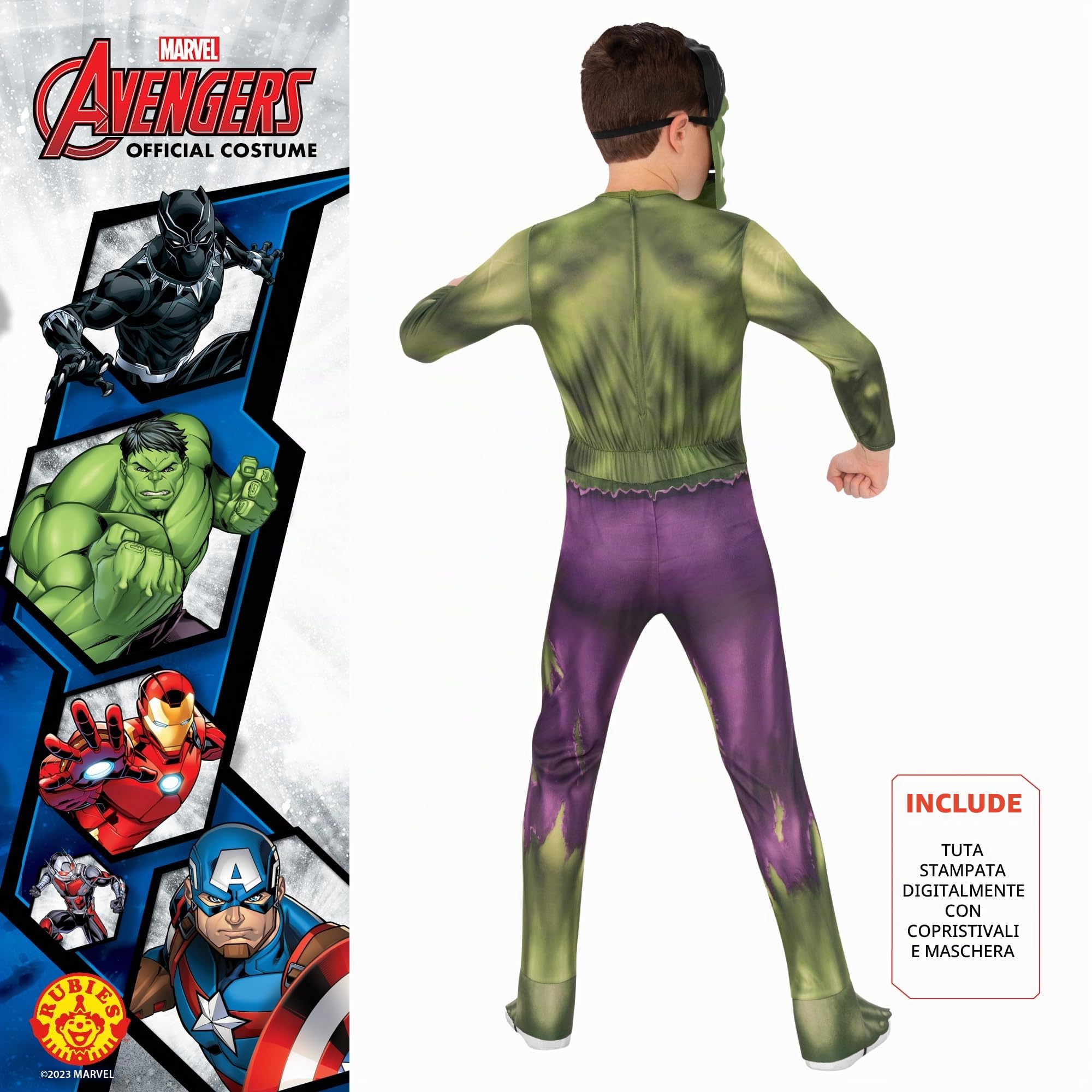 Rubie's Costume ufficiale Hulk per bambini, costume per bambini