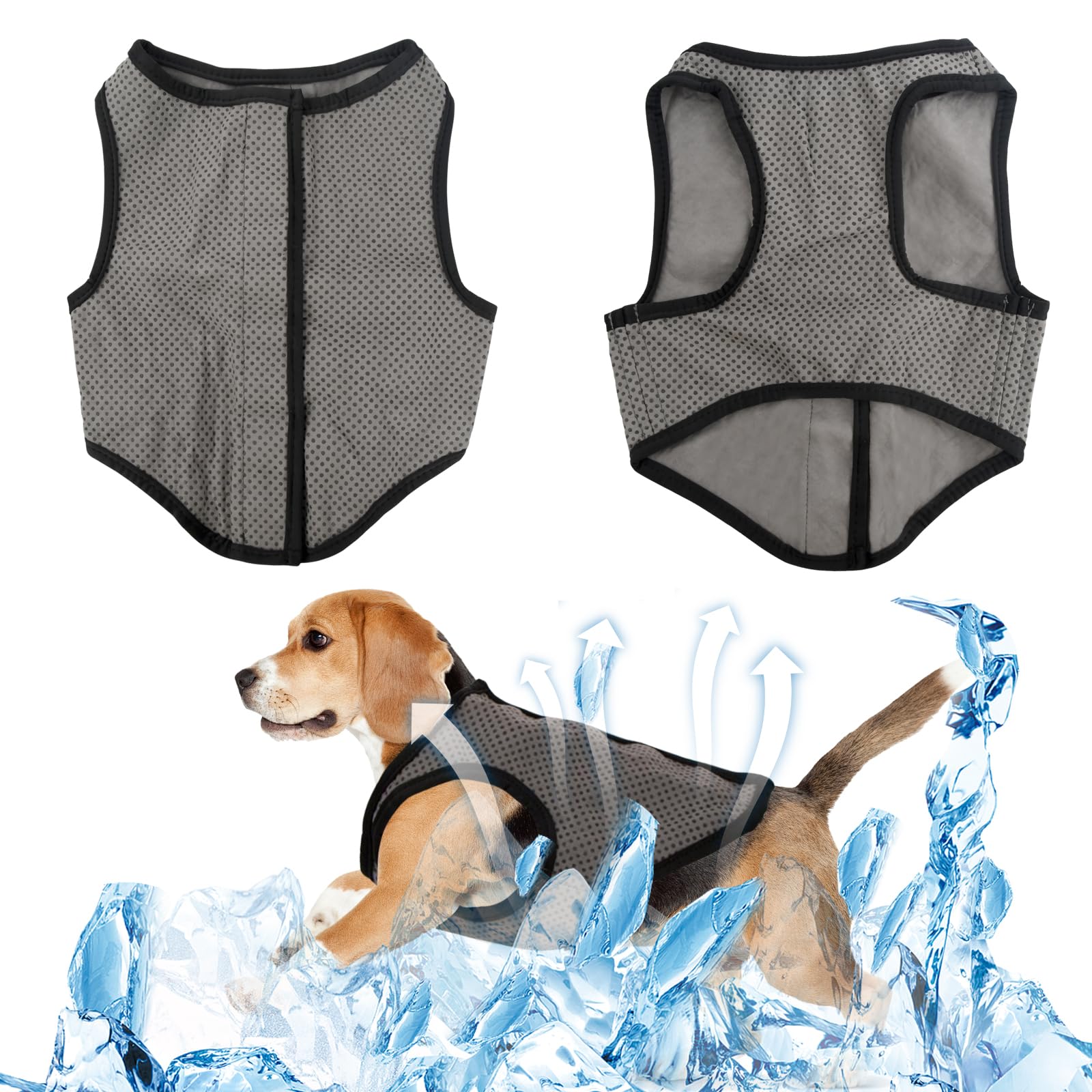 5 Tailles Gilet de Refroidissement Chien, Veste Rafraîchissant pour Chien de Petite, Moyenne et Grande Taille, Été Manteau Cool et Confortable pour Animaux pour la Chasse en Extérieur Camping (XL)