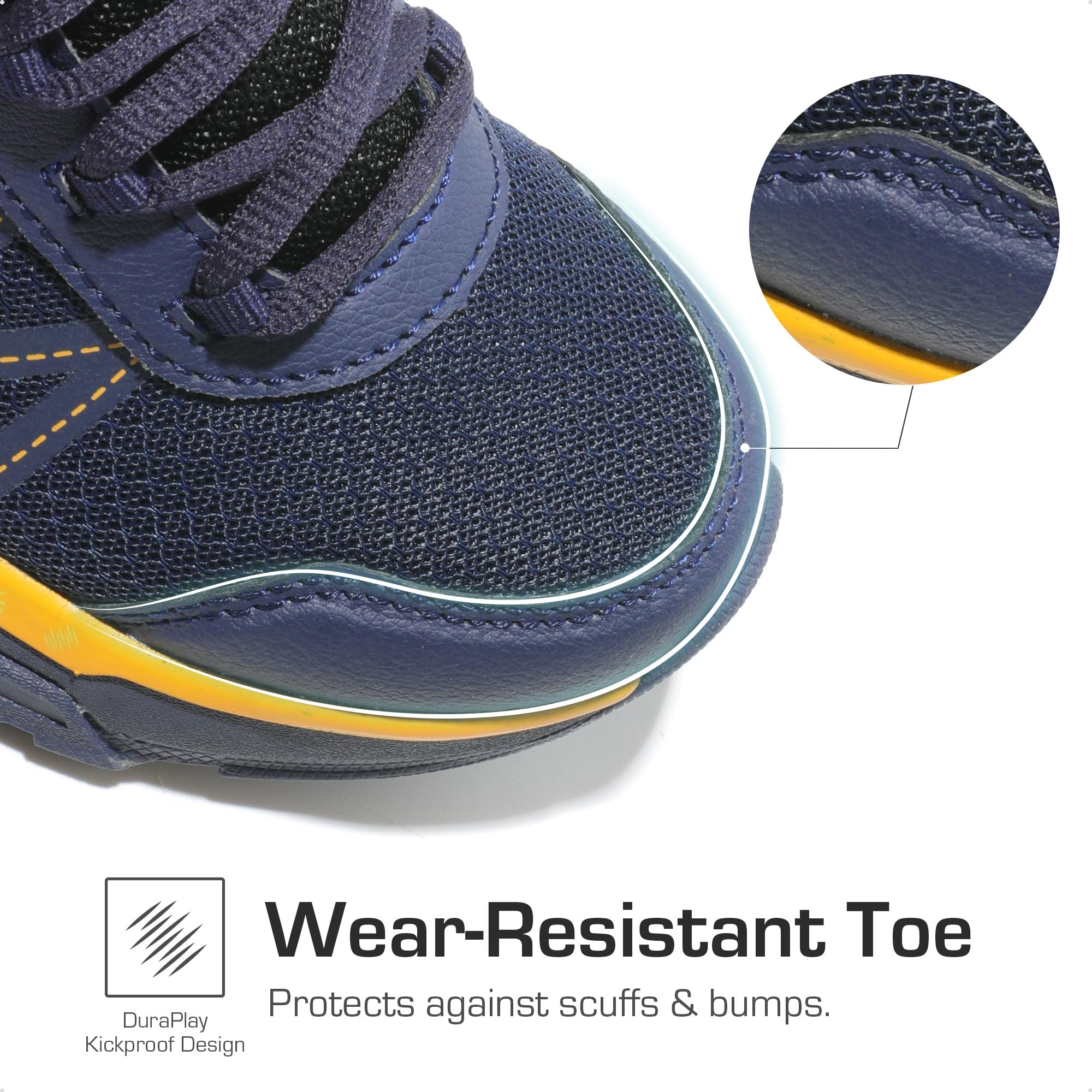 DREAM PAIRS DuraPlay Chaussures de tennis antidérapantes pour garçons et filles Chaussures de sport légères à lacets pour petit/grand enfant