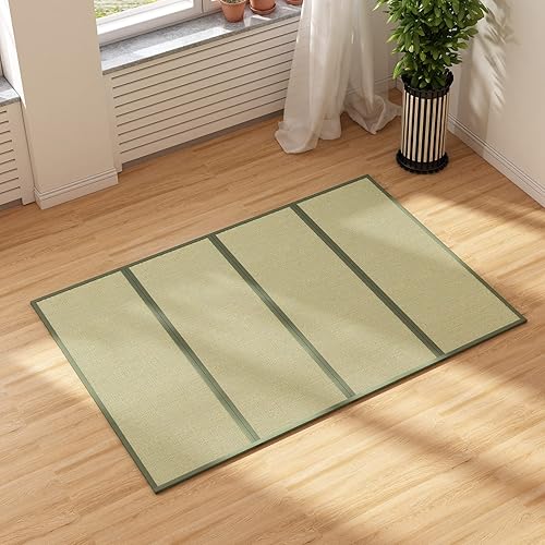 Miniatura 1 de BALUS Tapete de tatami japonés colchón Igusa colchón de tatami de hierba rush colchón de suelo plegable japonés tradicional colchón futón japonés