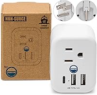 Vista 9 de Regleta de alimentación aprobada por crucero, protector sin sobretensiones para cruceros multienchufe, 6 tomacorrientes, 2 USB-A, 1 USB-C y 3 tomas
