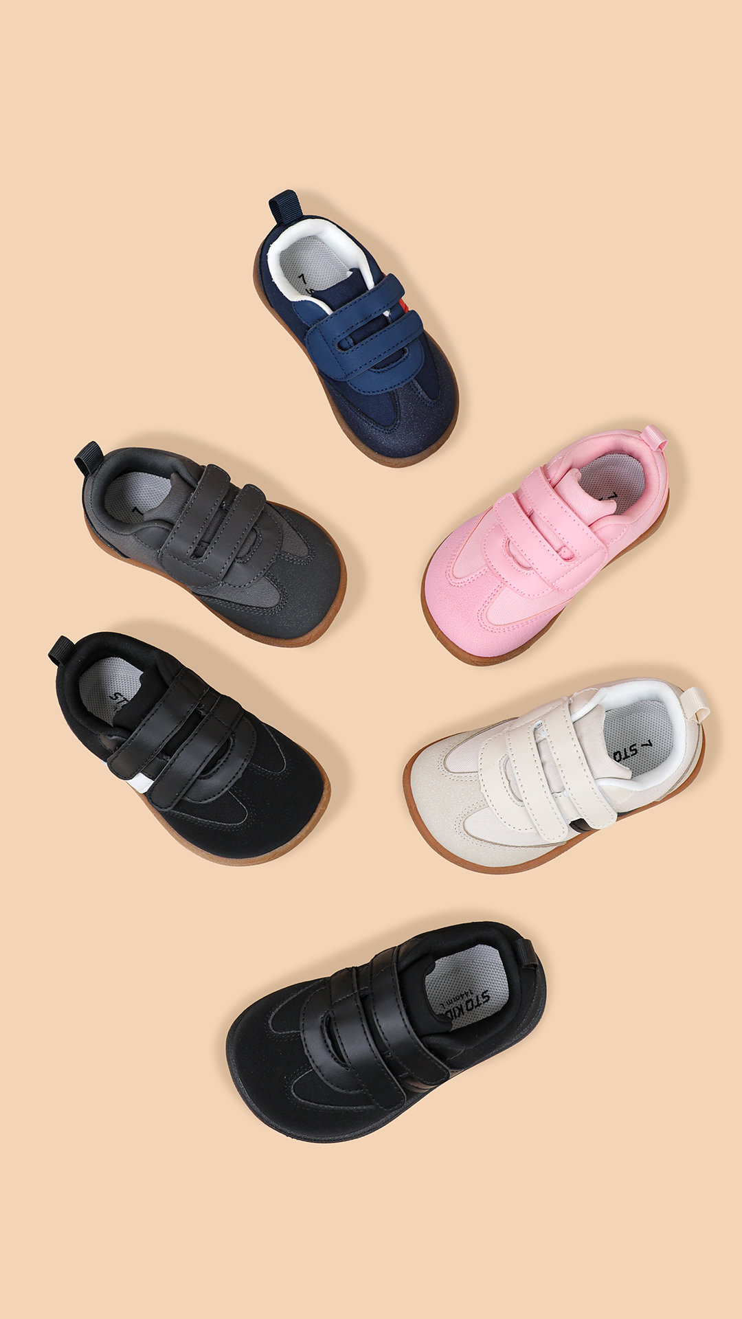 STQ KIDS Boys Girls Trainers Toddler Wide Toe Box School