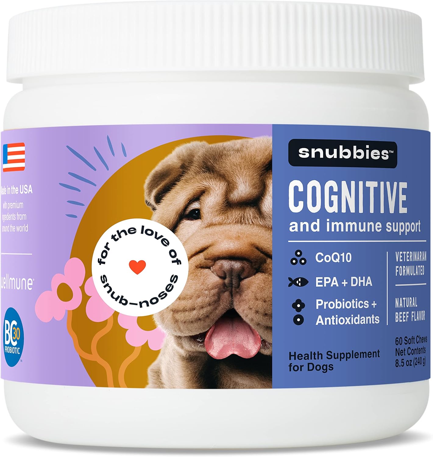 Cognitive & Immune Support Soft Chews - Dog Health Supplement, Supports Brain & Immune Function, with Omega 3’s, Vitamin E, CoQ10,…
