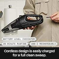 Vista 7 de BUFF Handheld Vacuum Cordless - Portable and Rechargeable Car Vacuum Cleaner with LED Flashlight, Crevice Tool, Brush, and Storage Case for Home