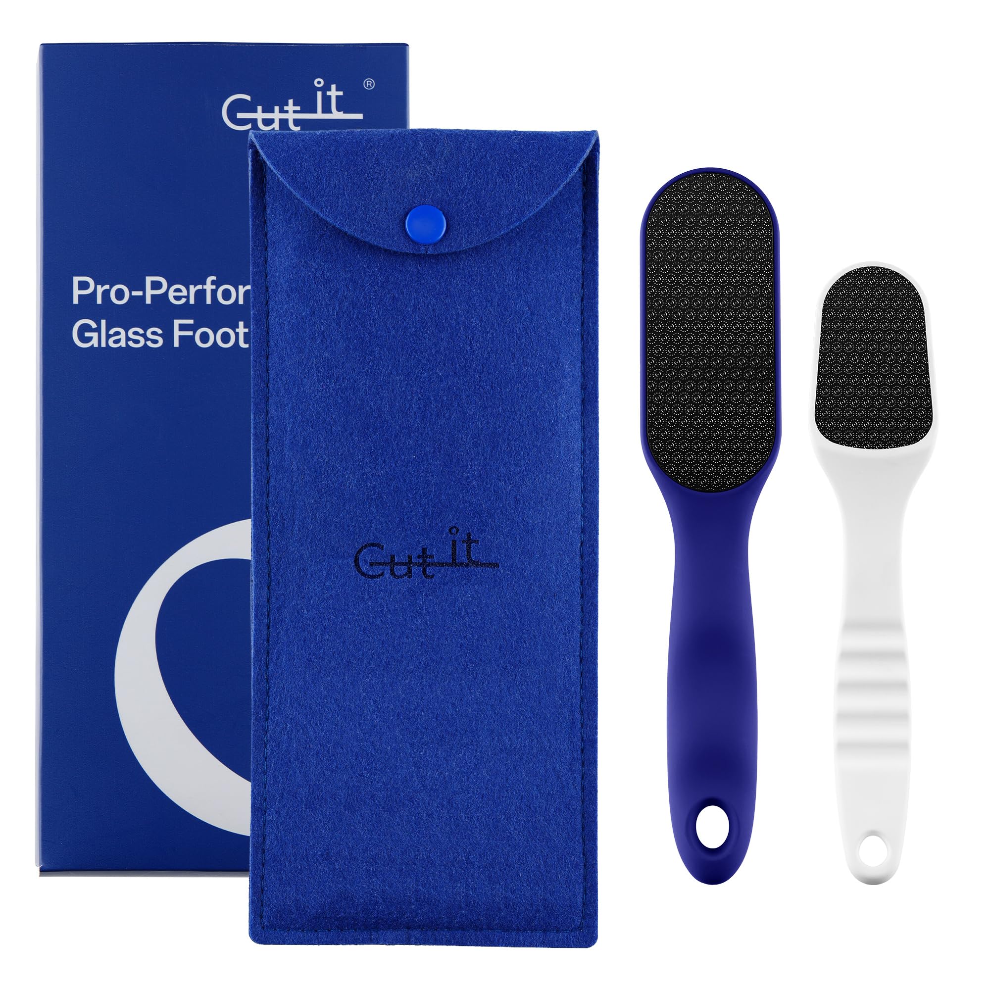 Glass Foot File 2 Packs, Nano Glass Foot Files Callus Remover, Glass Foot File Heel Scraper for Cracked Heels, Washable Foot Rasp for Wet and Dry Feet - Foot Scraper for Shower Use