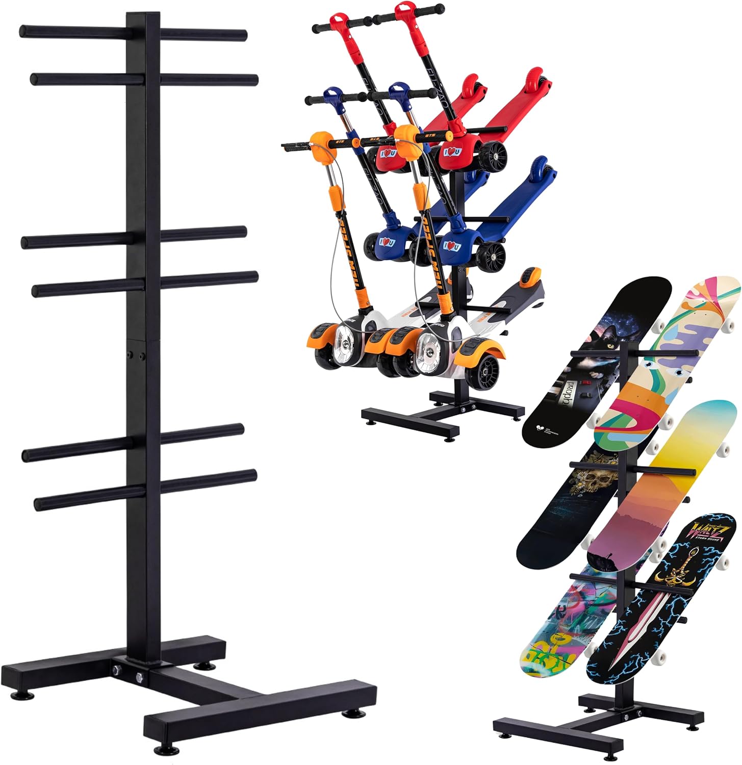 Scooter Rack, Scooter Storage, Scooter Stand for Garage, Scooter Holder, Large Scooter Storage Rack, Metal Organizer for 6 Scooters