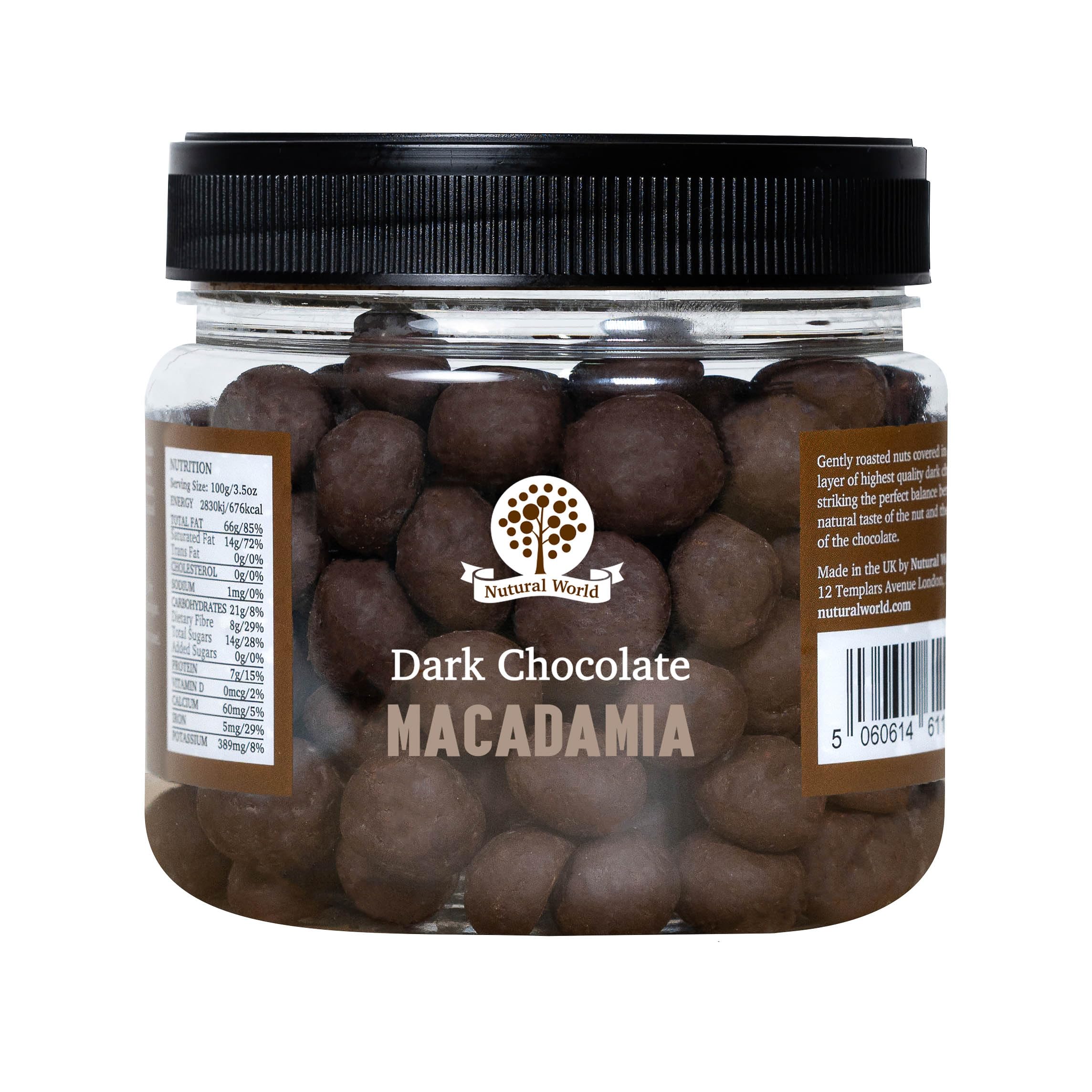 Nutural World - Dark Chocolate Macadamia - 400g