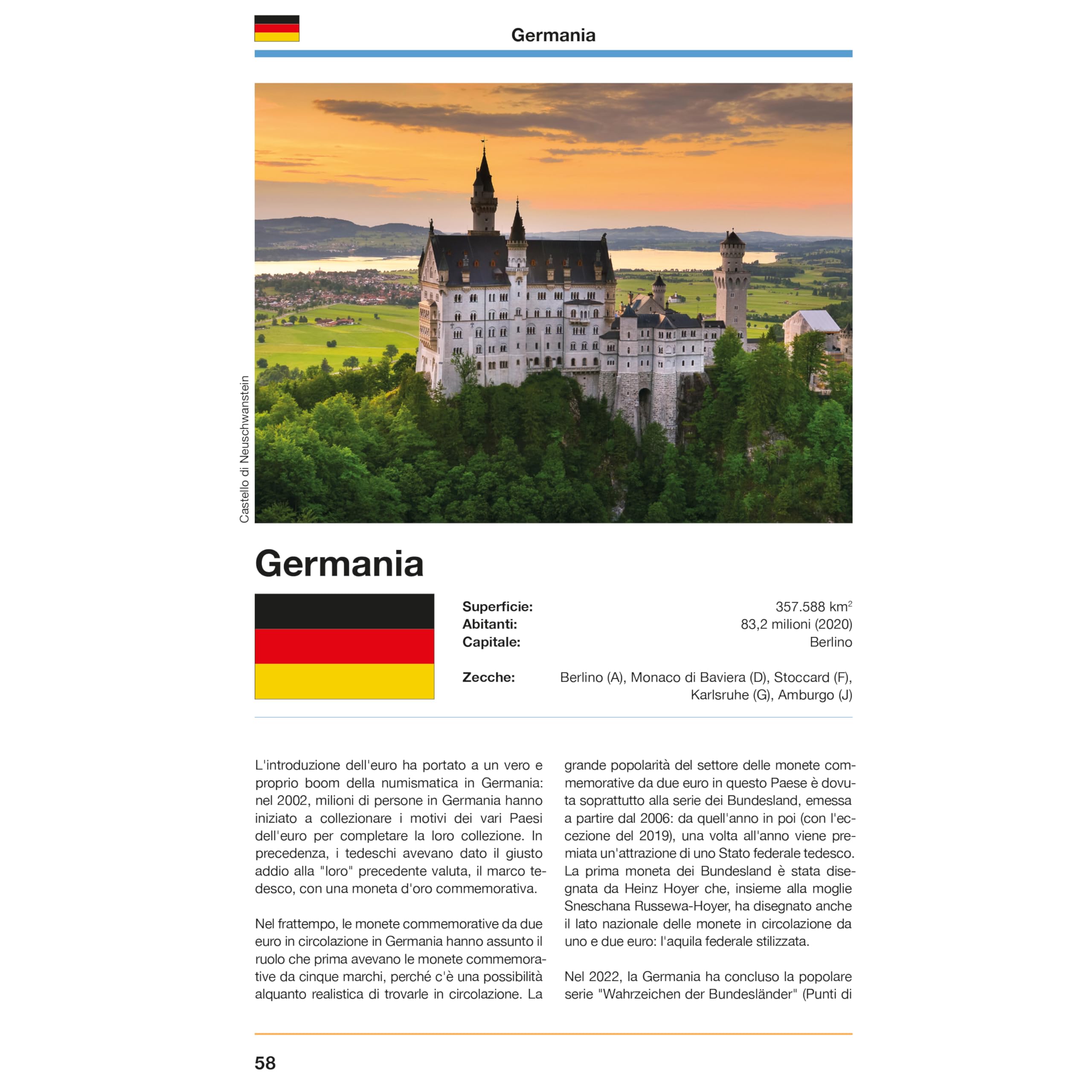 Album Prestampato Leuchtturm NUMIS Per Monete Commemorative Da 2 Euro Per Tutti I Paesi Dell'euro Parte 10 Tedesca