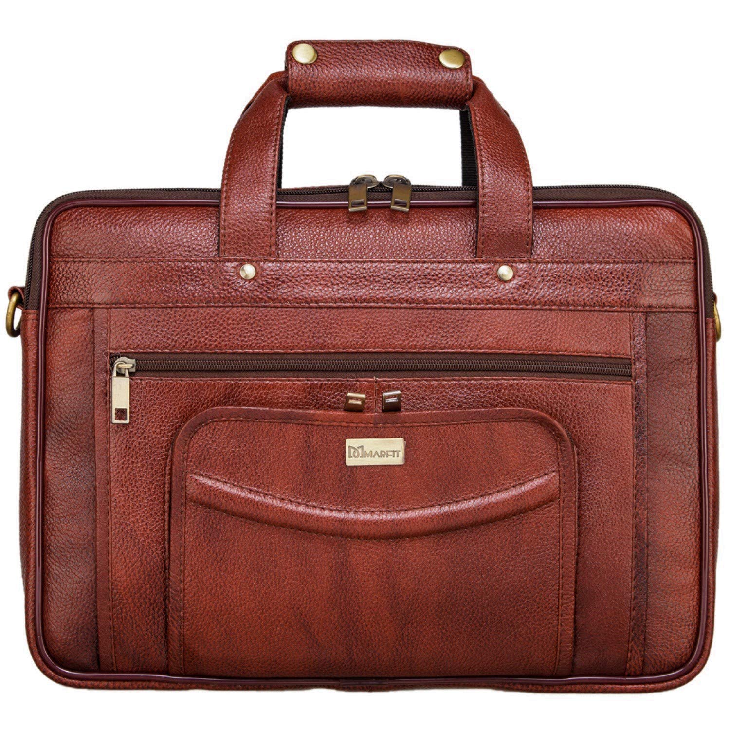 MARFIT Genuine Leather Office Laptop Messenger Bag 16 inch (Brown) (B09HM4JF4G) Amazon Price History, Amazon Price Tracker