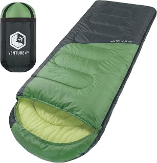 VENTURE 4TH Backpacking Sleeping Bag – XXL, Double and Single Sizes - Lightweight Warm & Cold Weather Sleeping Bags for Adults, Kids & Couples – Ideal for Hiking, Camping & Outdoor Adventures