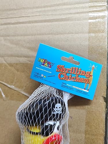 Miniatura 8 de Novelty Place Carga adicional Pollo de goma Squawking grande de 16 pulgadas pollo chirriante y gritando amarillo para niños o adultos