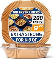 Vista 12 de Forros de papel para freidora de aire para freidora de aire de 4 cuartos de galón, 5 cuartos de galón, 6 cuartos de galón, forro desechable cuadrado