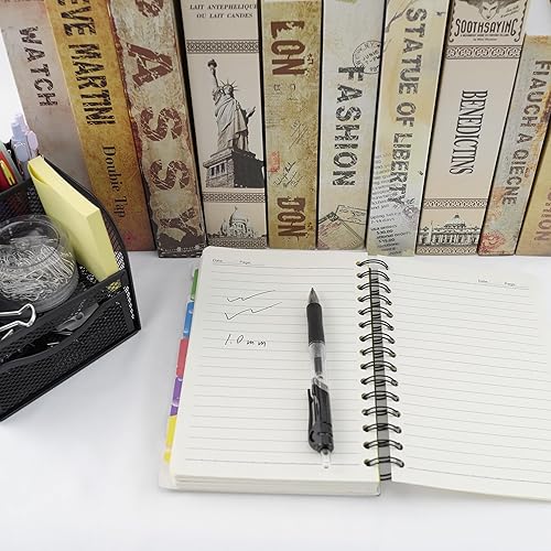 Miniatura 9 de Fengtaiyuan AD10P18x6, bolígrafos de tinta de gel, tinta negra, punta gruesa de 0.039 in, bolígrafos de escritura, suaves, paquete de 6