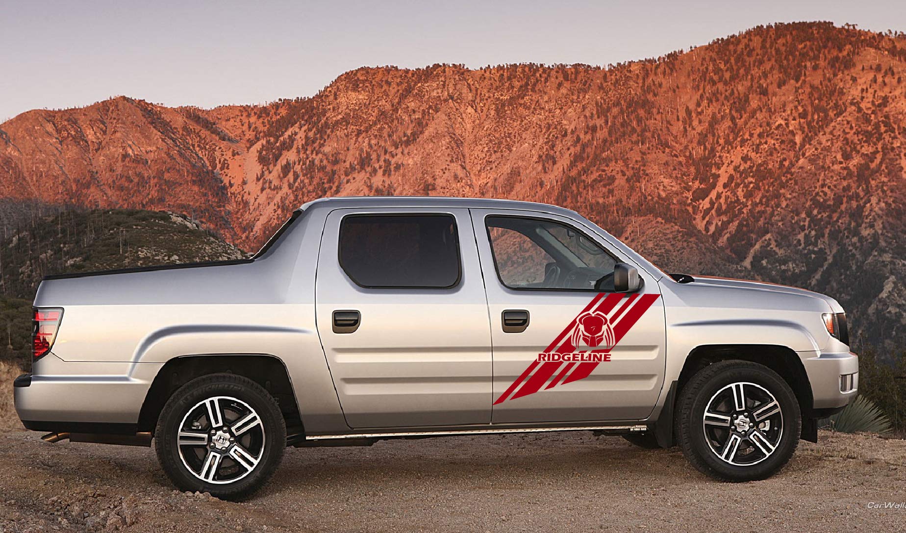 Honda Ridgeline 2016 side stripe decal graphics