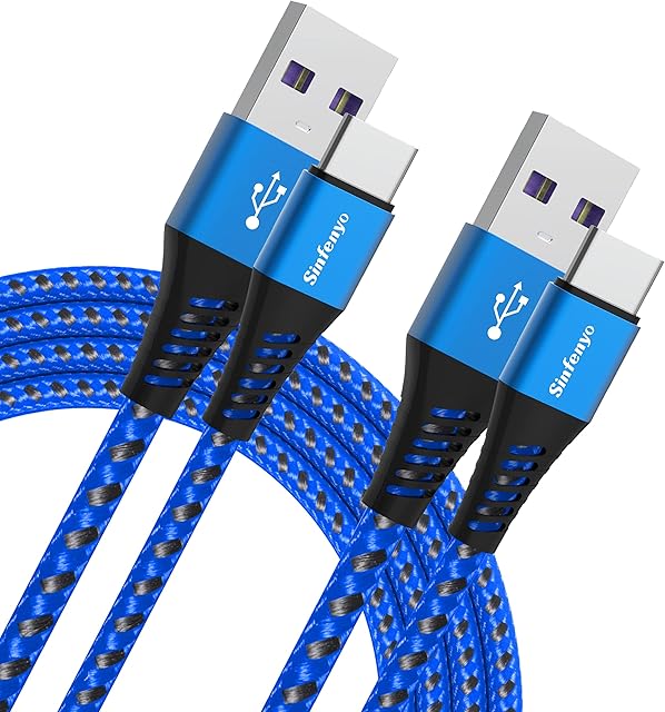 USB C Cable 3M 2Pack,Extra Long Type C Charger Cable 10ft PS5 Controller Nylon Braided Fast Charging Lead For Samsung Galaxy S22 S21 S20 S10 S9 Plus,LG V50 V40 G8 G7 Thinq,HTC 10/U12+,Sony Xperia XZ
