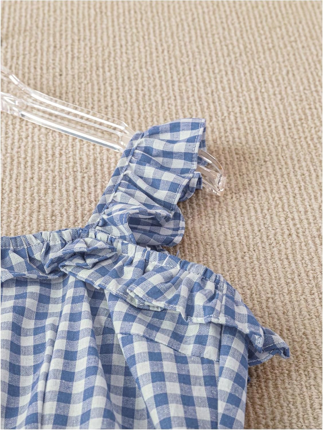 Floerns Women's Cute Square Neck Gingham Midi Dress Sleeveless Vacation A Line Dresses - Image 3