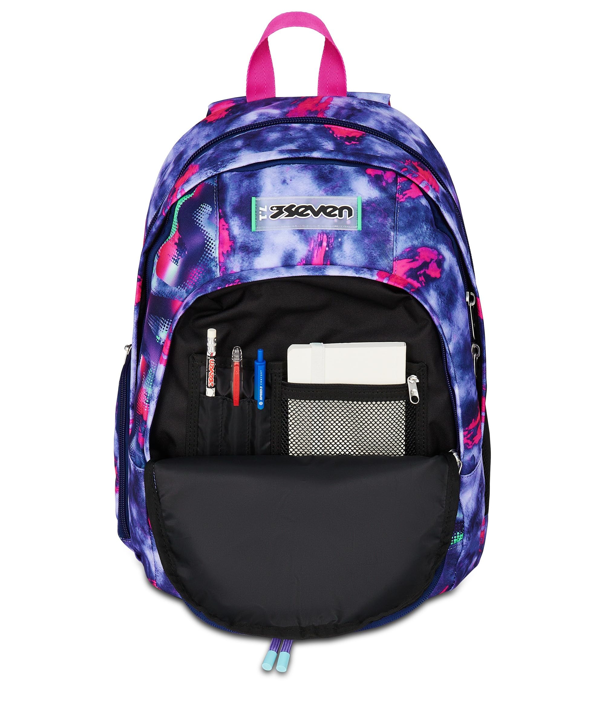 Seven Zaino Scuola Media Ragazza, Scuola Elementare, Dual, Scomparto PC, Tasca Borraccia, viola