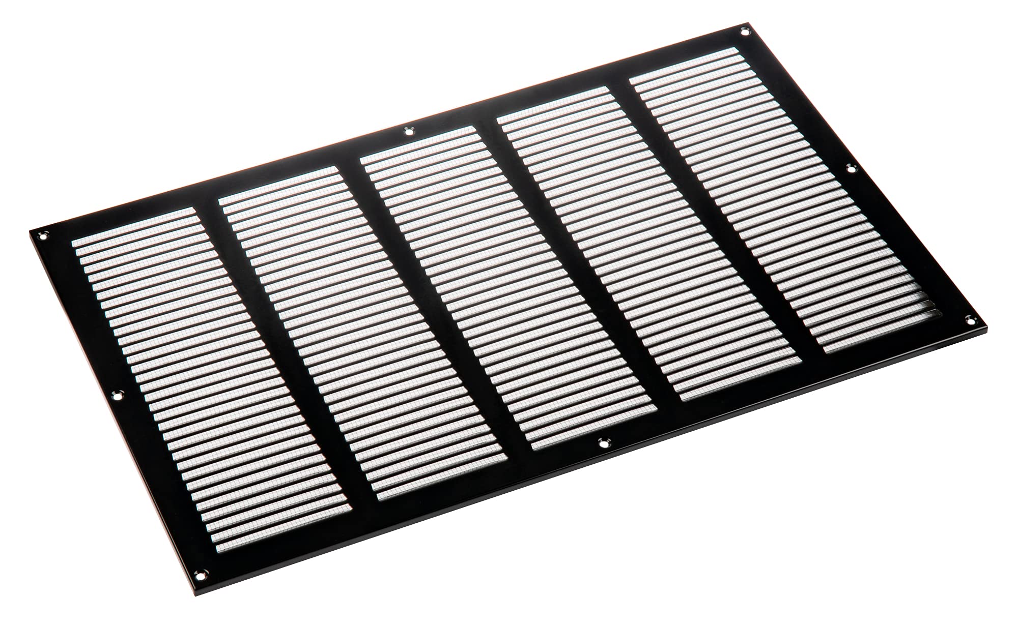 Negro 500x300 mm Rejilla de Ventilacion con Mosquitera, Metalica