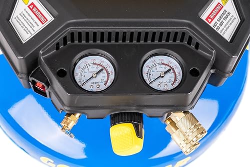 Vista 2 de Goodyear - Compresor de aire eléctrico para panqueques sin aceite, 6 galones, 150 PSI
