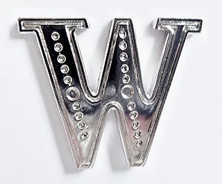 Capital Letter W Nickel-Plated Orange Order Collarette Character - W063/W
