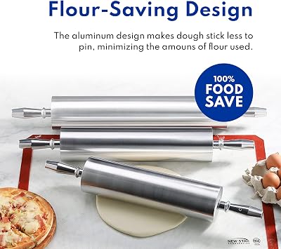 New Star Foodservice 13 Inch Aluminum Rolling Pin