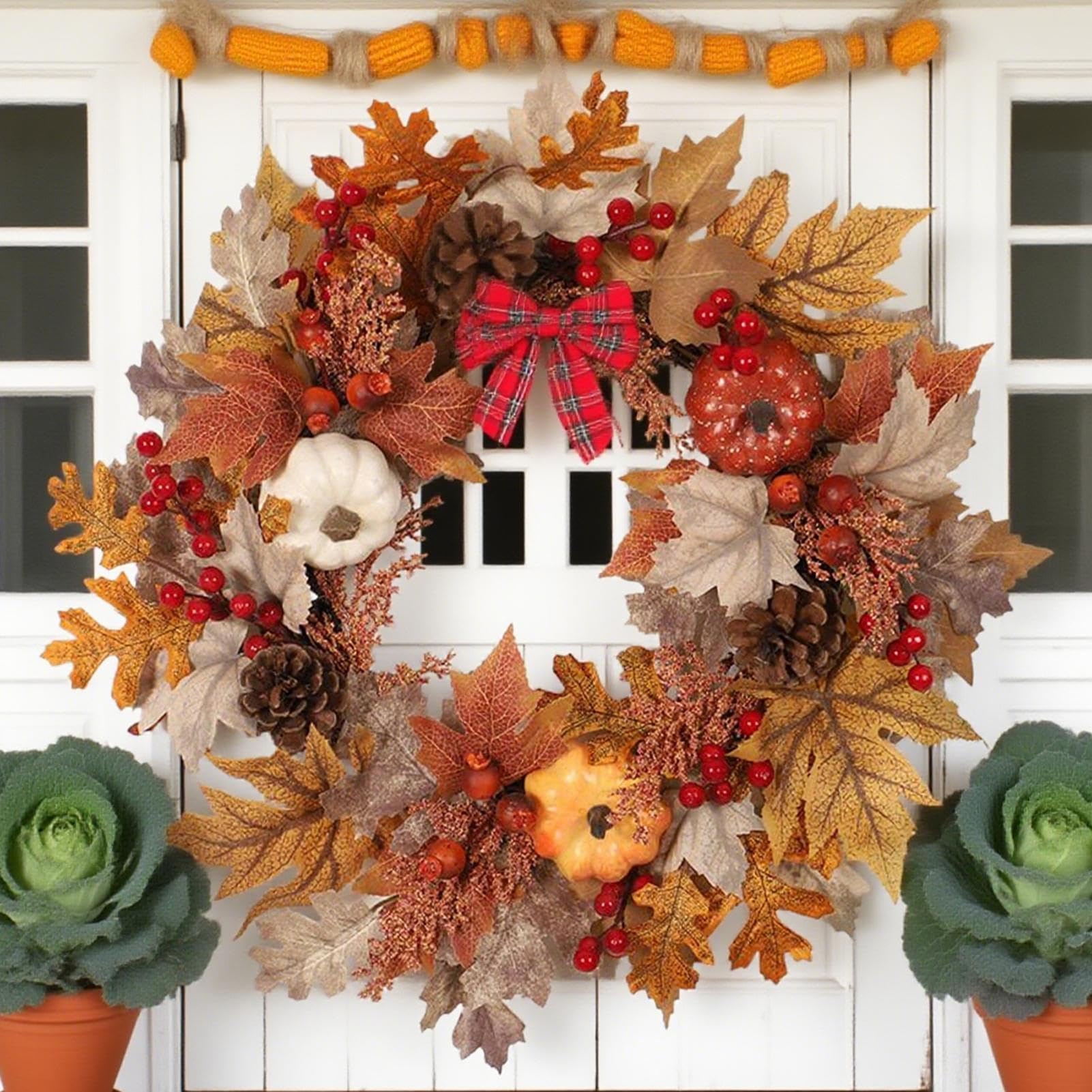 Herbstkranz Türkranz Für Thanksgiving