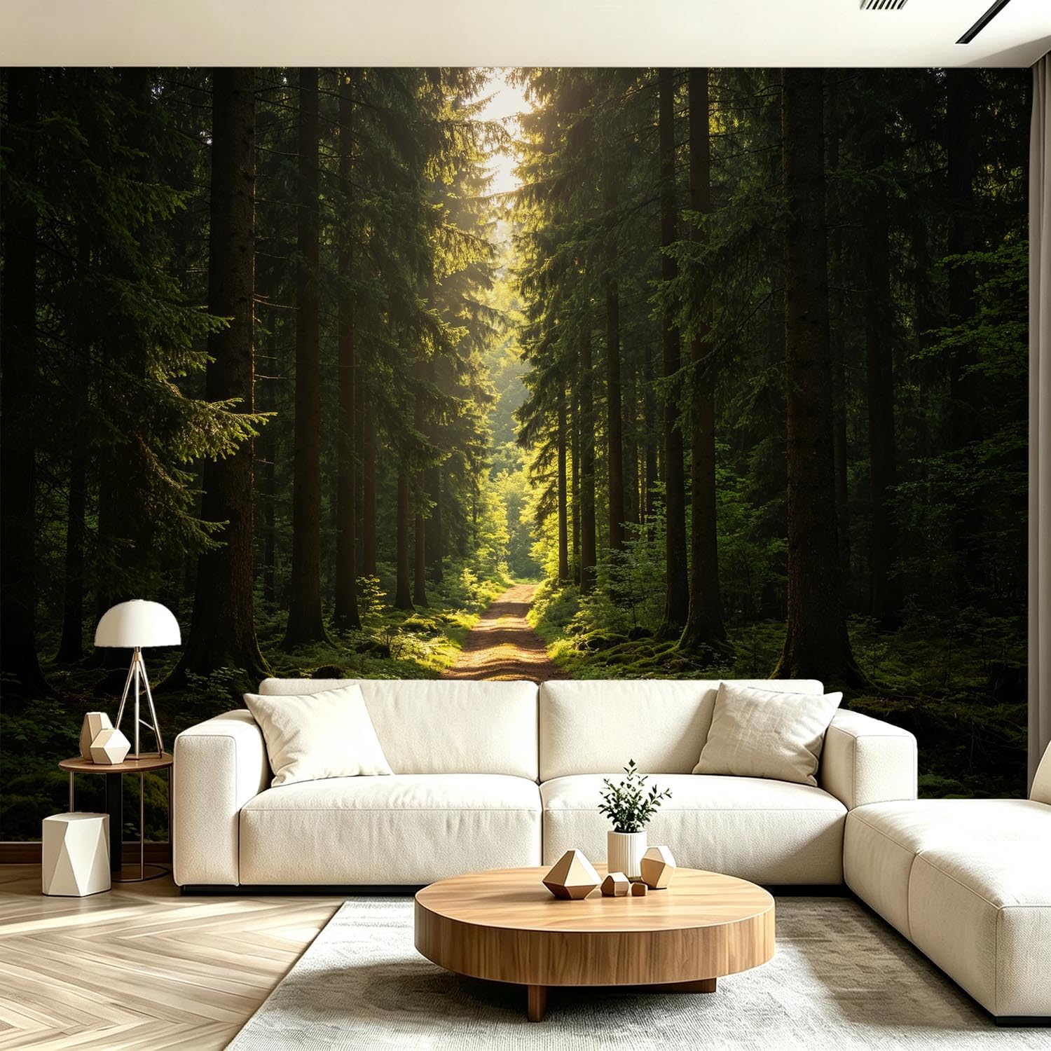 Fototapete Waldmuster Tapete 450 x 315 cm (WxH)