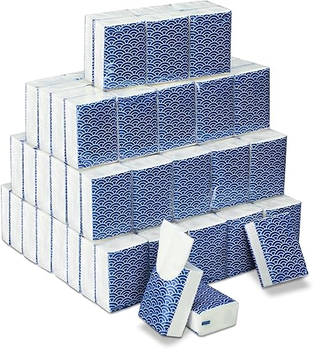 Honoson Paquete de 200 pañuelos de bolsillo a granel, paquetes de 2000 hojas de pañuelos faciales pequeños, paquetes de bolsillo de 3 capas, mini