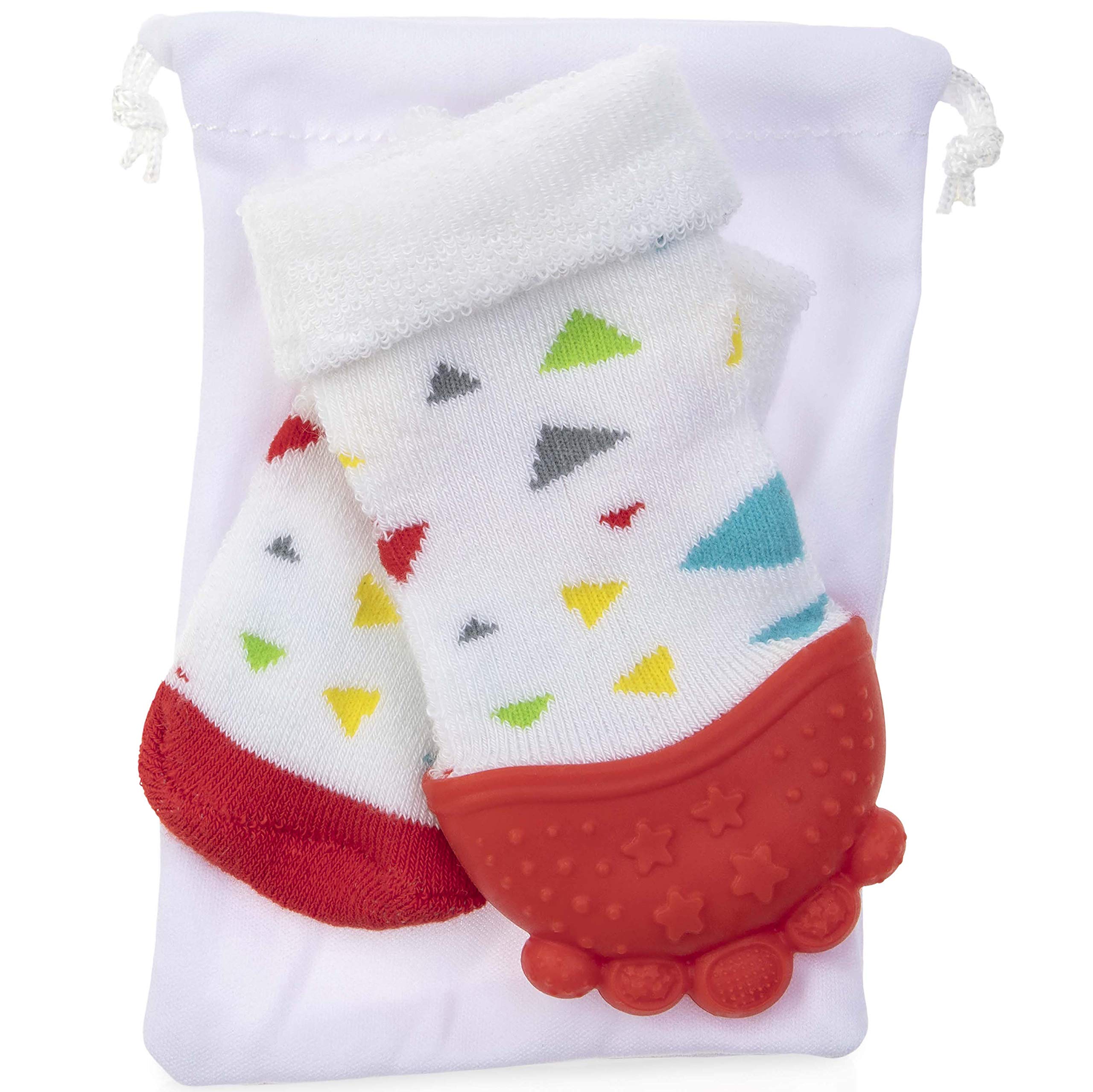 Nuby 100% Soft Silicone Teether with Massaging Bristles: 3M+, Dinosaur