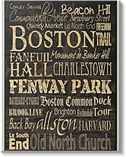 Stupell Industries Boston Words and Cities, 16 x 20 Inch Canvas Wall Art | Stupell Industries · By Carole Stevens · Ready to hang · Great for office or hallway · Made in USA