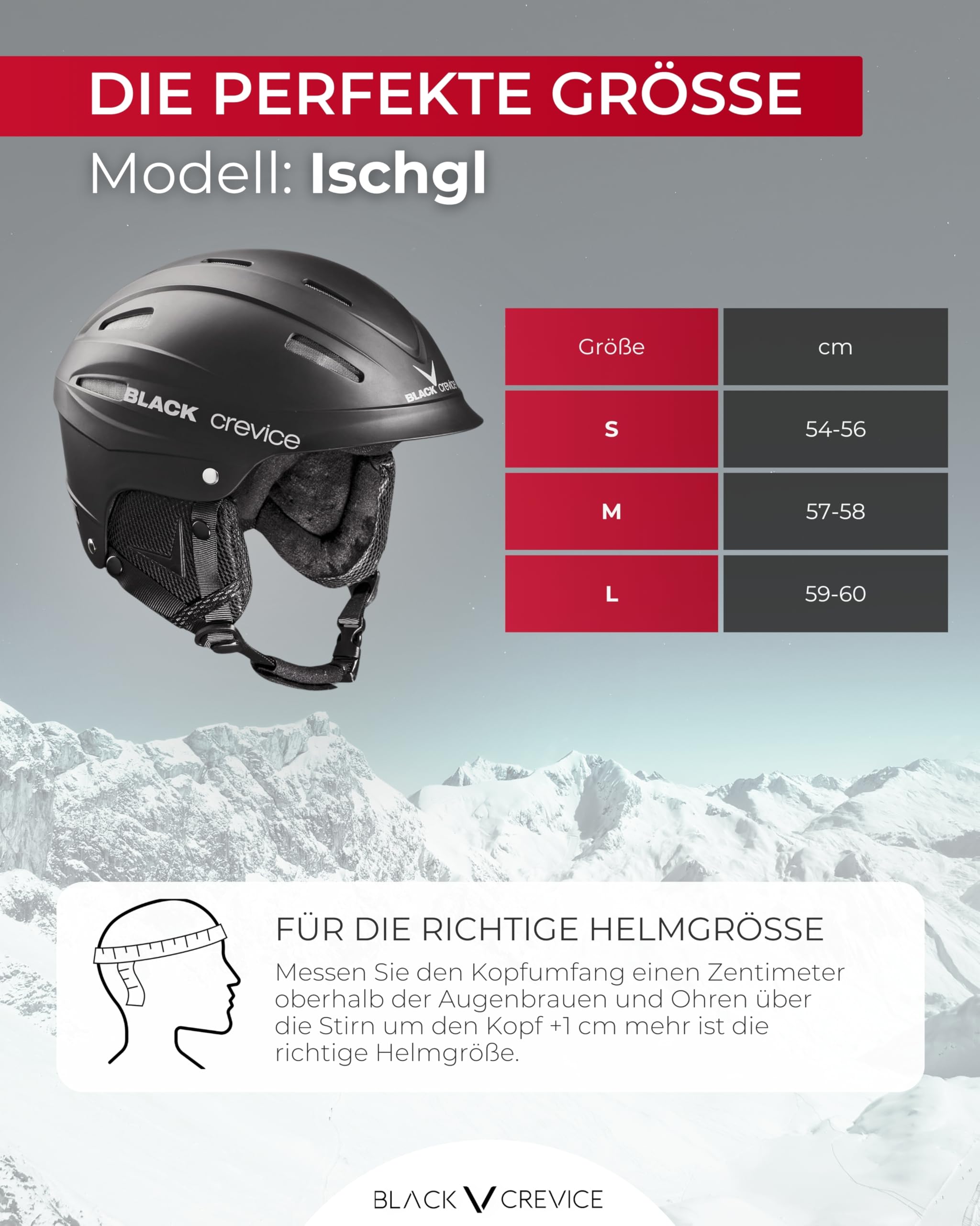 Black Crevice Skihelm Ischgl