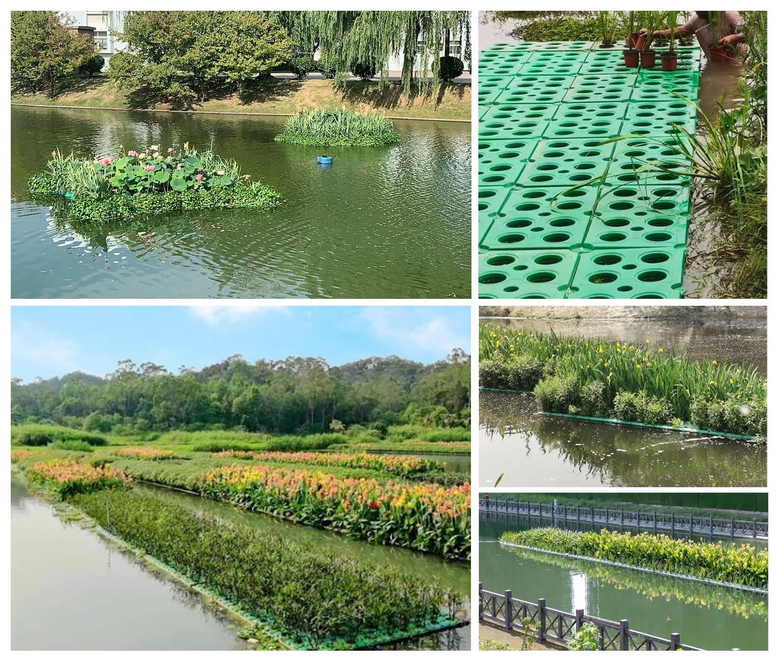 Groer schwimmender Insel-Teich-Pflanzkorb, Aquaponik-Anzuchtsystem,  Wasserpflanzen, Anzuchttpfe, schwimmende Plattform, Behlter, Pflanzgef,  B 6 ...