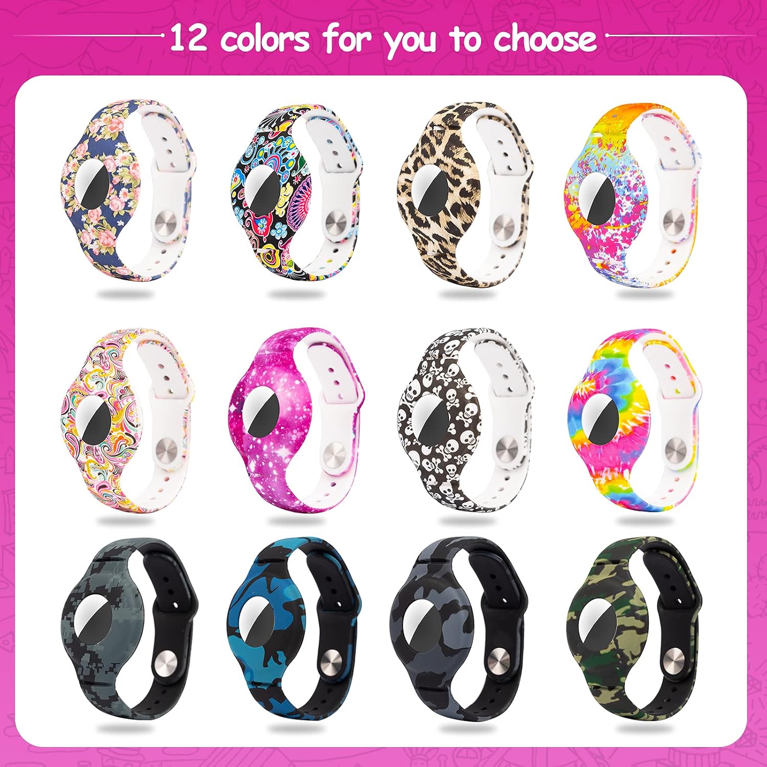 kids anti lost watch band compatible with apple airtagsilicone bracelet protective cover for airtag gps trackeradjustable wristband for kids baby to