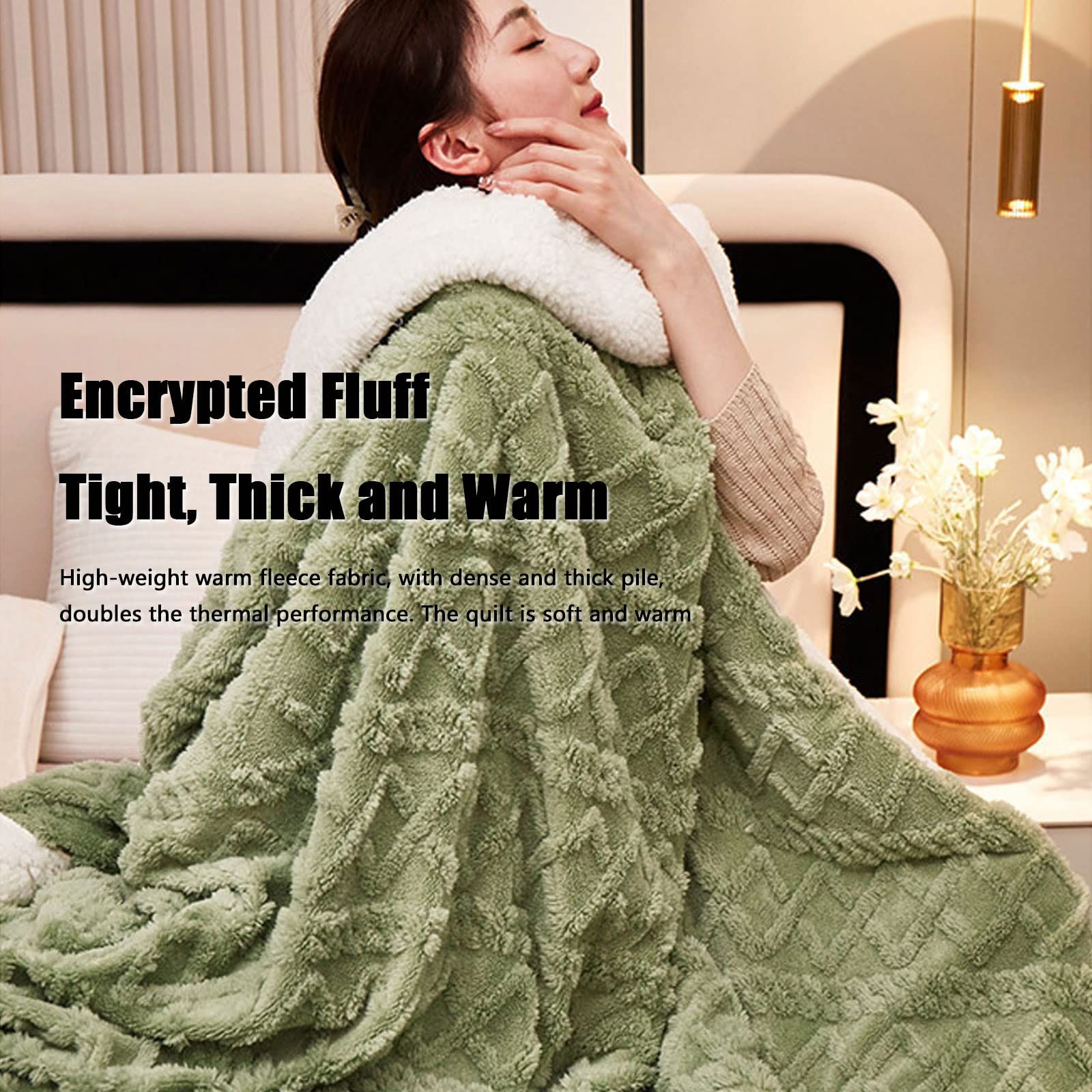 Manta Borreguito Sherpa Reversible, Manta Mullida con Textura Suave de Ensueño Extra Cálida para Invierno, Ideal como Manta de Sofá Manta de Cama, Buenos Regalos Multiusos para Mujeres,#7,200x230cm