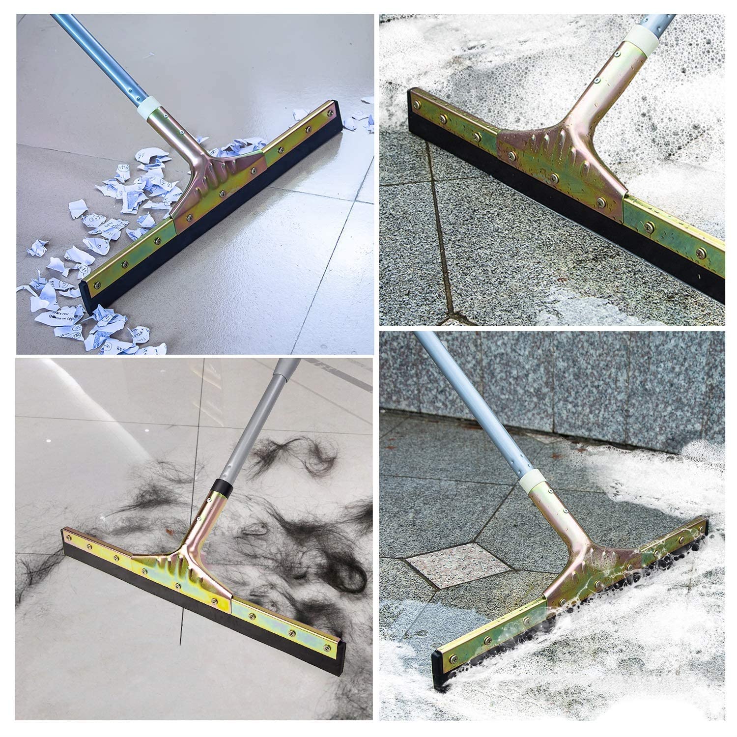 YXSH Escobilla De Goma para Suelo Ancho Exterior, Escobilla De Goma Profesional Escobilla De Goma para Ducha Limpieza Escobilla De Goma Grande De Metal para Suelo (47 Cm) Herramienta De Limpieza