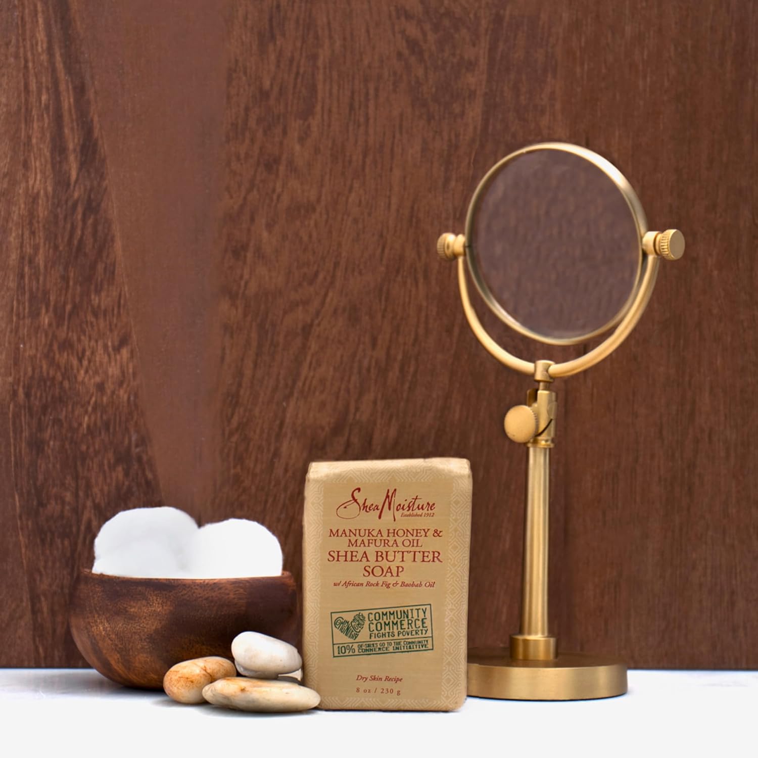 Shea Moisture Manuka Honey & Mafura Oil Shea Butter Natural Soap Bar with Fig Extract and Baobab Oil - Shea Moisture Products to Nourish and Boost Skin Hydration, 8 Oz
