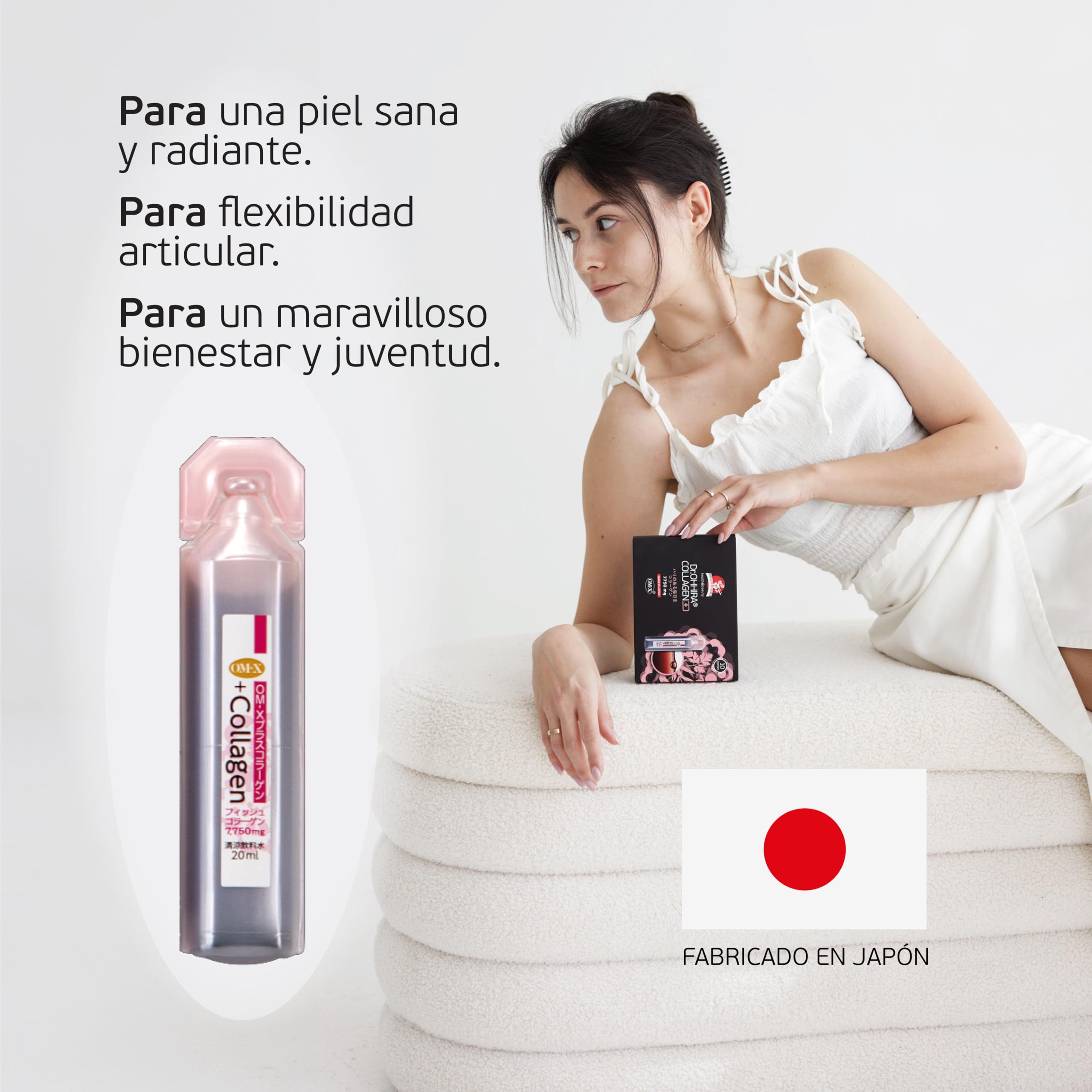 Colágeno Marino Hidrolizado Bebible Ácido Hialurónico 10x20ml | Péptidos de Colágeno con Ácido Hialurónico, Vitamina C y CoQ10, Líquido, Para Piel, Cabello, Uñas y Articulaciones, 7750 mg