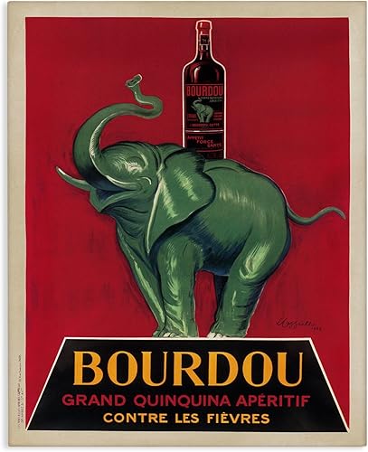 Stupell Industries Bourdou - Lienzo decorativo para pared, diseño de Leonetto Cappiello - Lienzo decorativo para pared, 35.8 x 48.0 in, color rojo