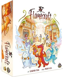 Flamecraft Board Game | Strategy Game | Dragon Game | Fantasy Game | Fun Family Game for Kids and Adults | Ages 10+ | 1-5 Players | Average Playtime 60 Minutes | Made by Lucky Duck Games